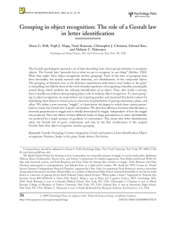 Grouping in object recognition: The role of a Gestalt law in letter
