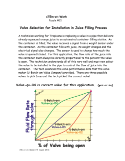 Valve Selection for Installation in Juice Filling Process Valve-qo