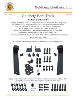 Bi-Pass Hardware Set