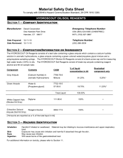 Material Safety Data Sheet