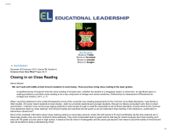 Closing in on Close Reading