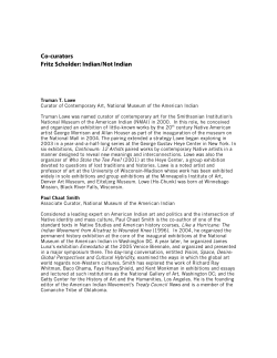Indian/Not Indian Curator Biographies