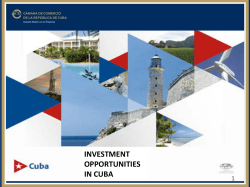 Foreign Direct Investment in Cuba