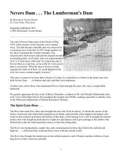 Nevers Dam - The Lumberman`s Dam
