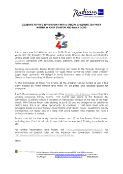 CELEBRATE PUFFIN`S 45TH BIRTHDAY WITH A SPECIAL