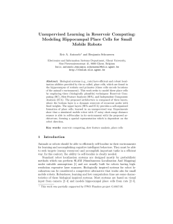 Unsupervised Learning in Reservoir Computing: Modeling