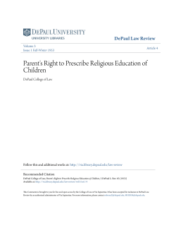 Parent`s Right to Prescribe Religious Education of