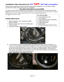Installation help instructions for ATP FLAME TS2 Total Loss Ignition.