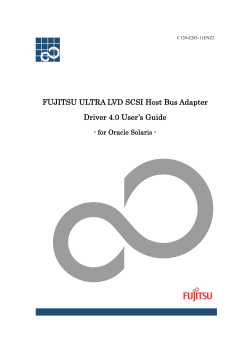 FUJITSU ULTRA LVD SCSI Host Bus Adapter Driver 4.0 User`s Guide