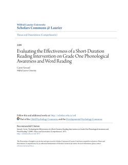 Evaluating the Effectiveness of a Short