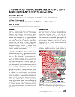 gypsum karst and potential risk in siting wind