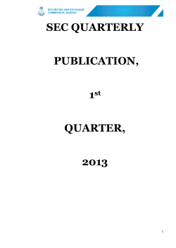 sec quarterly publication, quarter, 2013