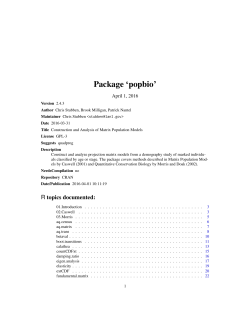 Package `popbio`
