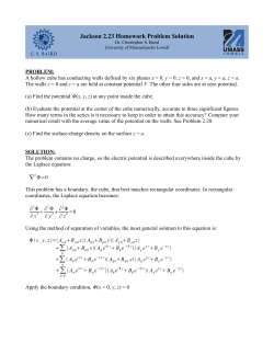 Jackson 2.23 Homework Problem Solution