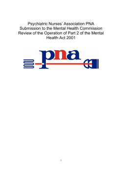 PNA submission Review of the Mental health Act