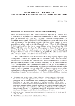 Modernism and Orientalism: The Ambiguous Nudes of