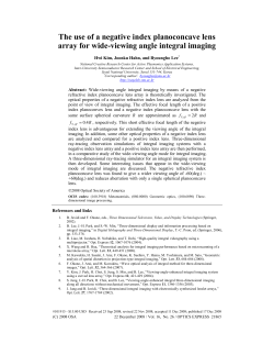 The use of a negative index planoconcave lens array for wide