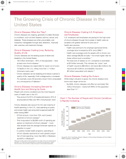 The Growing Crisis of Chronic Disease in the United States