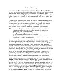 Federal Bureaucracy Summary