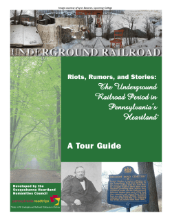 The Underground Railroad - Susquehanna River Valley Visitors