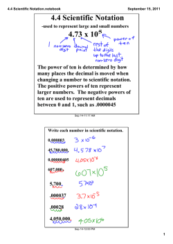 4.4 Scientific Notation.notebook