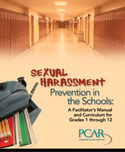 Sexual Harassment Prevention in Schools Curriculum Manual