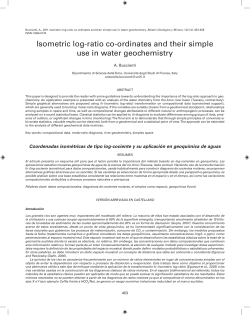 Isometric log-ratio co-ordinates and their simple use in water