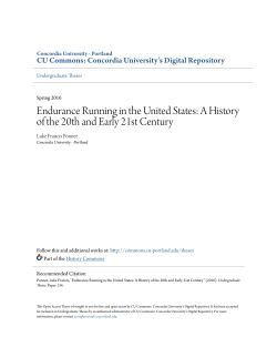 Endurance Running in the United States: A History