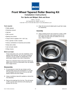 Front Wheel Tapered Roller Bearing Kit