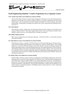 Food Engineering Students` Creative Experiences in a Capstone