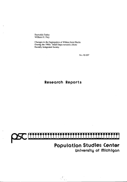 Changes in the Segregation of Whites from Blacks