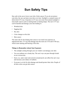 Sun Safety Tips - Spanish - Health Information Translations