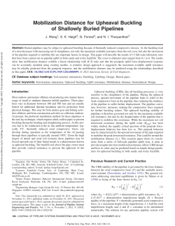 Mobilization Distance for Upheaval Buckling of Shallowly Buried
