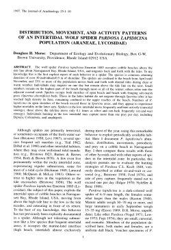 DISTRIBUTION, MOVEMENT, AND ACTIVITY PATTERN S OF AN