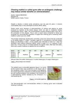 Chewing maltitol or xylitol gums after an acidogenic challenge may