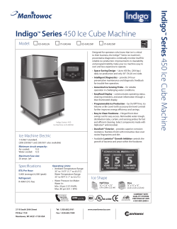 Manitowoc ID-0452A B-400 420 lbs. Cube Ice Machine w/ 290 lbs. Bin