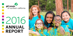 2016 Annual Report - Girl Scouts of Northern California