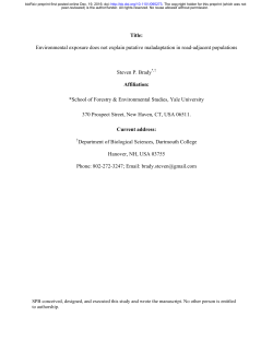 Environmental exposure does not explain putative