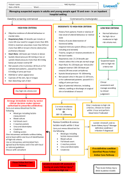 Managing suspected sepsis in adults and young people aged 18
