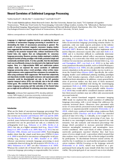 Neural Correlates of Subliminal Language