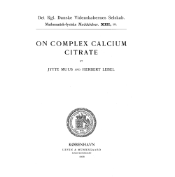 ON COMPLEX CALCIUM CITRATE