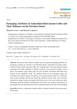 Packaging Attributes of Antioxidant