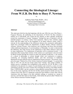 Connecting the Ideological Lineage: From W.E.B. Du Bois to Huey P