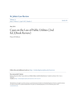 Cases on the Law of Public Utilities (2nd Ed.)(Book Review)