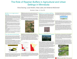 The Role of Riparian Buffers in Agricultural and Urban Settings in