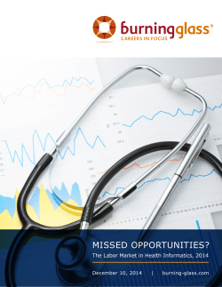 missed opportunities? - Burning Glass Technologies