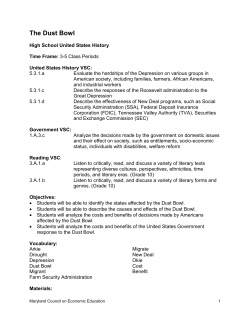 The Dust Bowl - Maryland Council on Economic Education