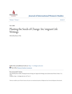 Planting the Seeds of Change: Im/migrant Life Writings