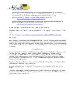 Article Title: The Pack Train on George A Custer`s Last Campaign