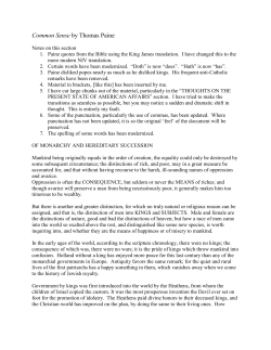 Common Sense by Thomas Paine